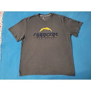 Nike LA Chargers T Shirt Mens XXL Gray Short Sleeve Crew Neck NFL Team Apparel